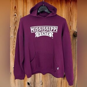 Russell Athletic Maroon Hoodie. “Mississippi State”Graphic. XL.